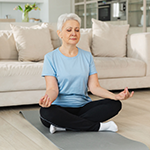Person meditating